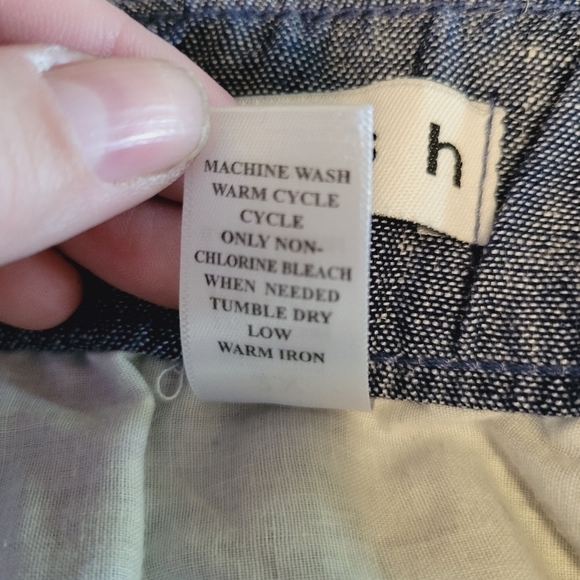 Dash linen blend blue button down skirt - Picture 7 of 7